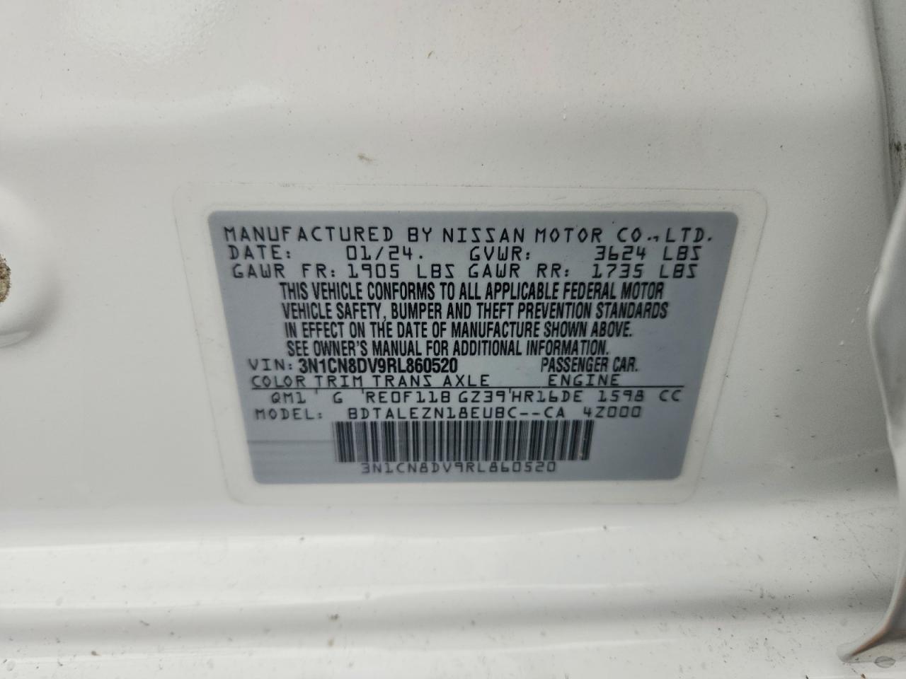 2024 NISSAN VERSA S photo 23