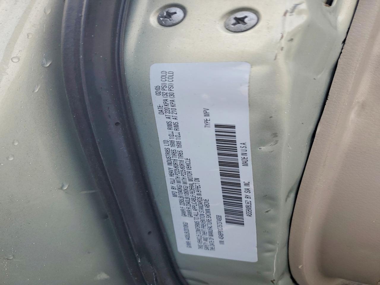 2005 SUBARU LEGACY OUTBACK 2.5I photo 34