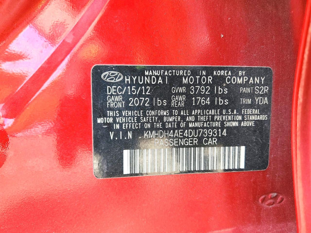 2013 HYUNDAI ELANTRA GLS photo 34