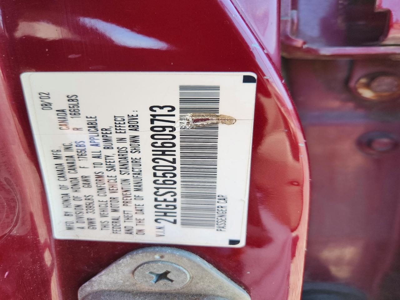 2002 HONDA CIVIC LX photo 23