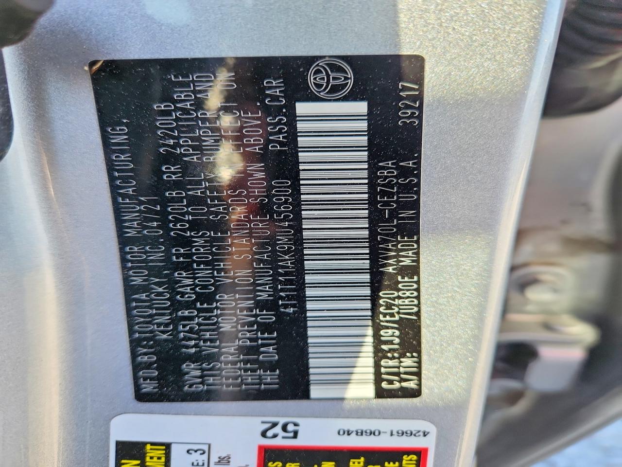 2021 TOYOTA CAMRY SE NIGHTSHADE photo 34