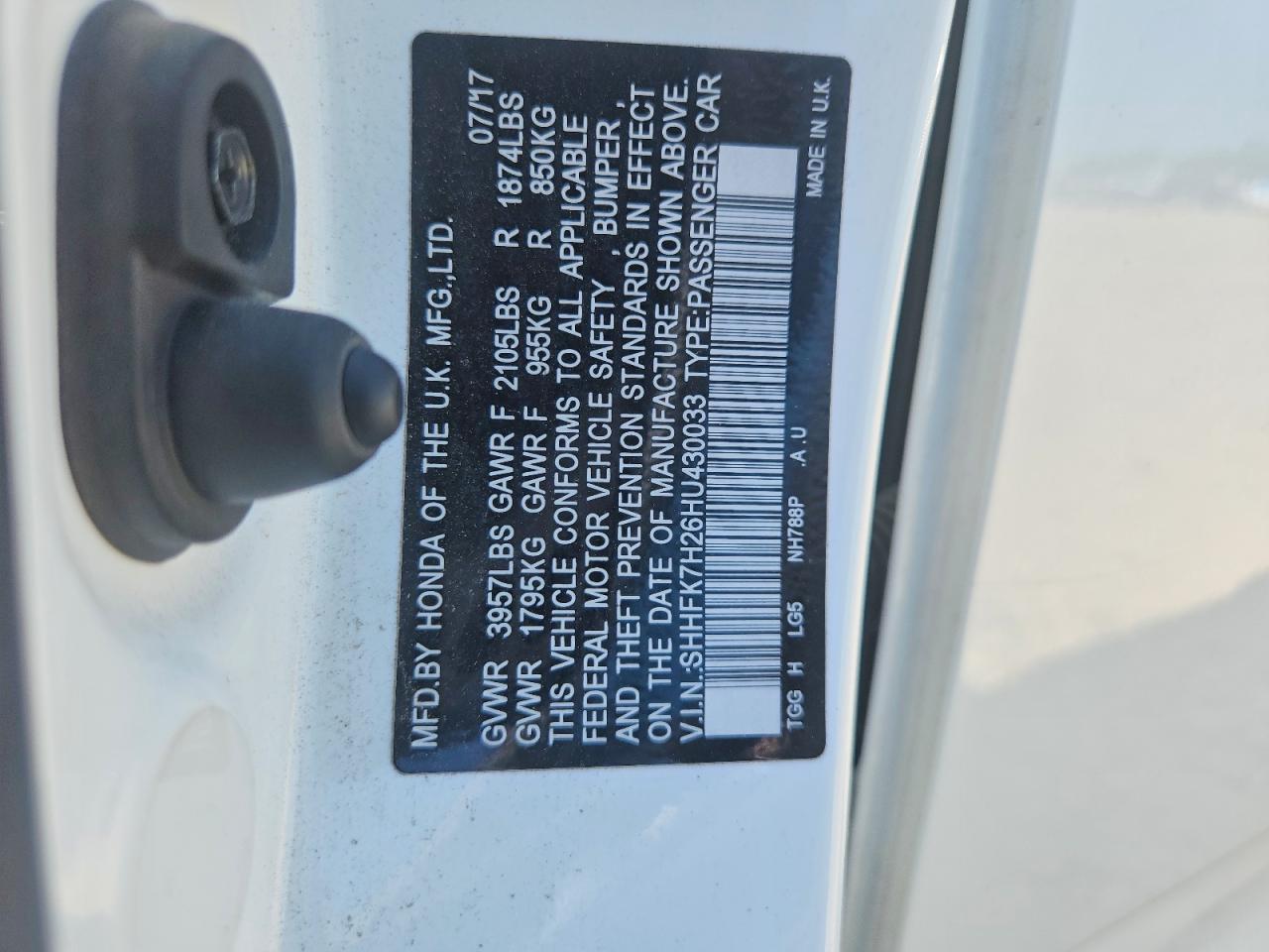2017 HONDA CIVIC LX photo 34