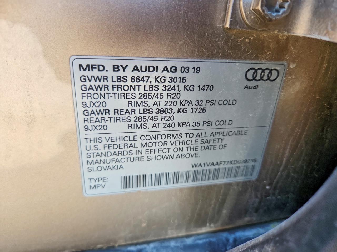 2019 AUDI Q7 PRESTIGE photo 25