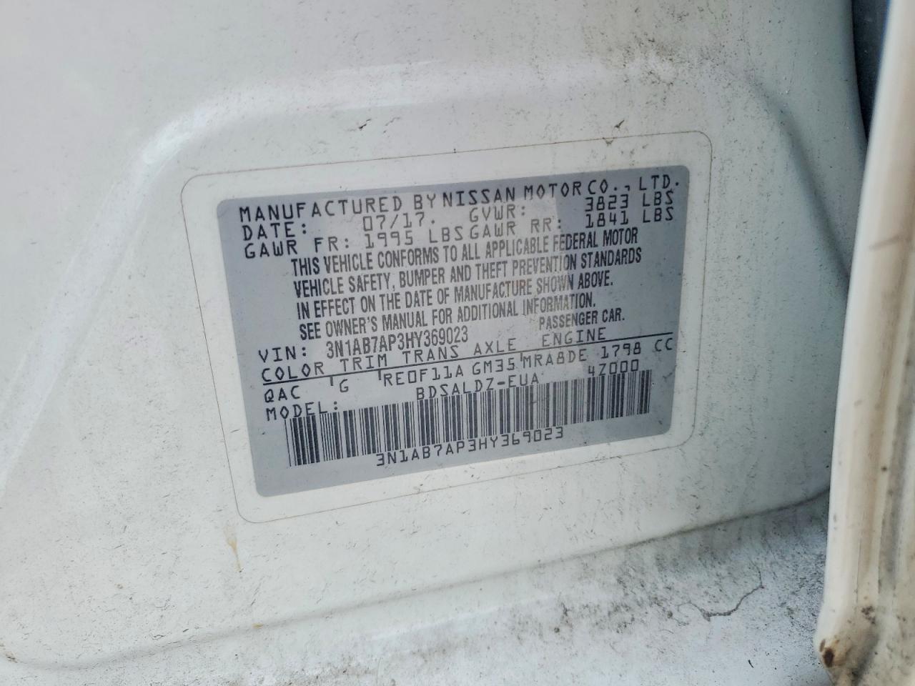 2017 NISSAN SENTRA SV photo 34