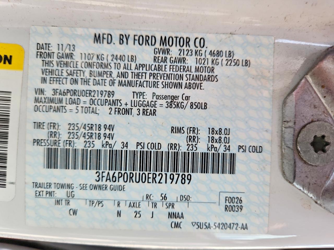 2014 FORD FUSION TITANIUM HEV photo 25