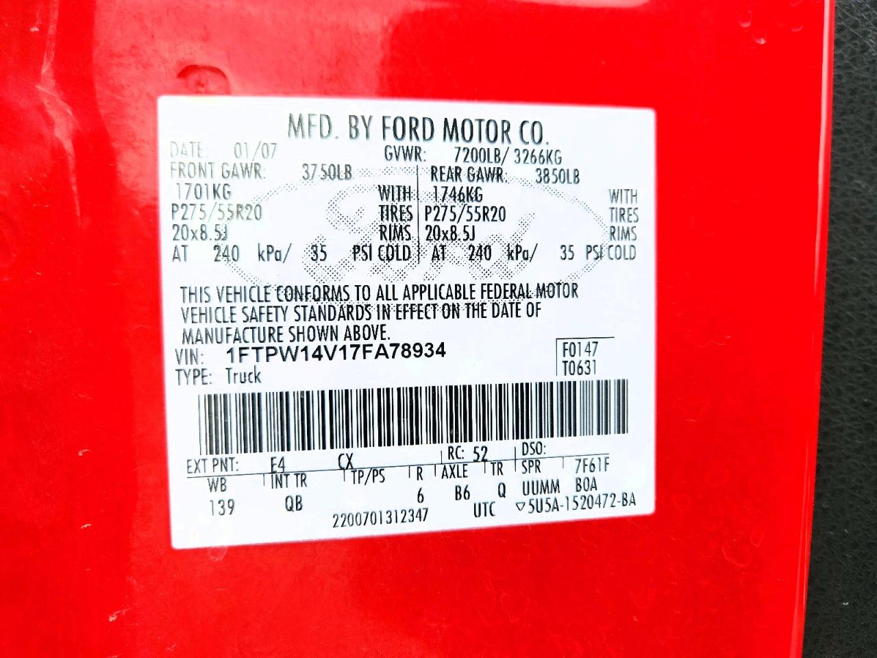 2007 FORD F150 SUPERCREW photo 23