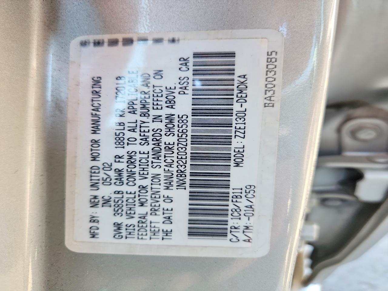 2003 TOYOTA COROLLA CE photo 34