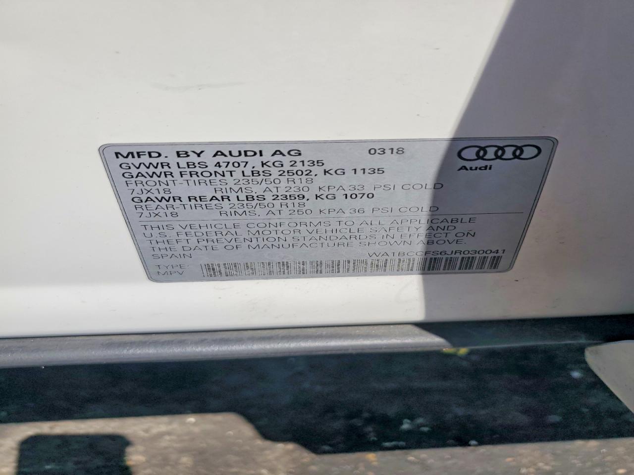 2018 AUDI Q3 PREMIUM photo 25