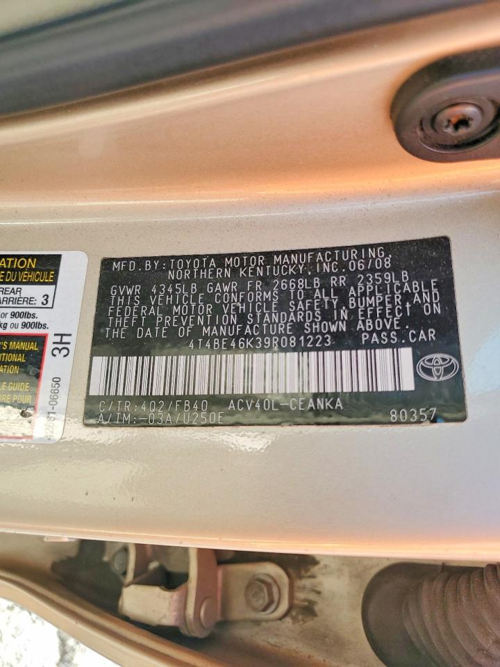 2009 TOYOTA CAMRY LE photo 34