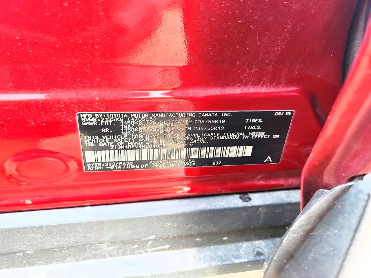 2019 TOYOTA RAV4 LIMITED photo 25