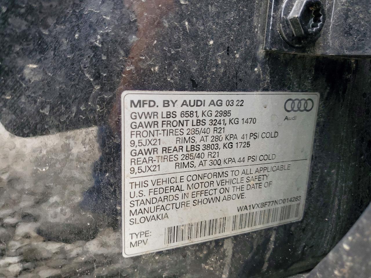 2022 AUDI Q7 PRESTIGE photo 13
