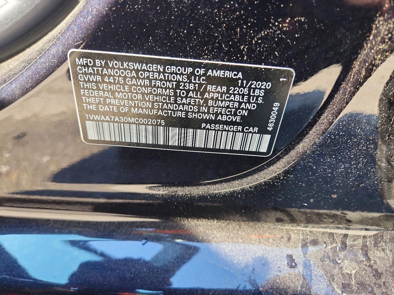 2021 VOLKSWAGEN PASSAT S photo 37