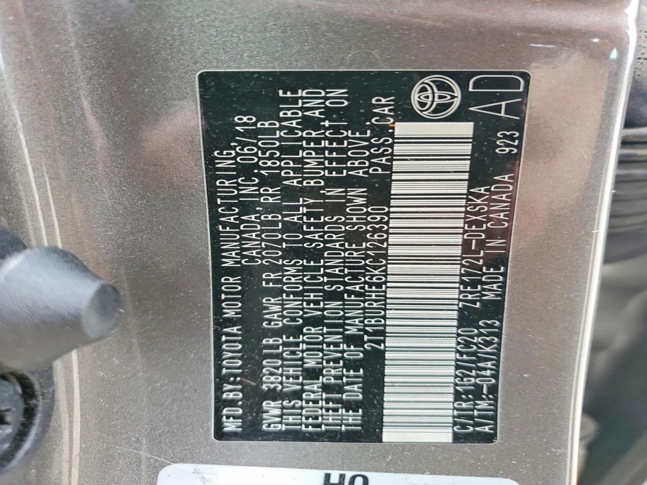 2019 TOYOTA COROLLA SE photo 34