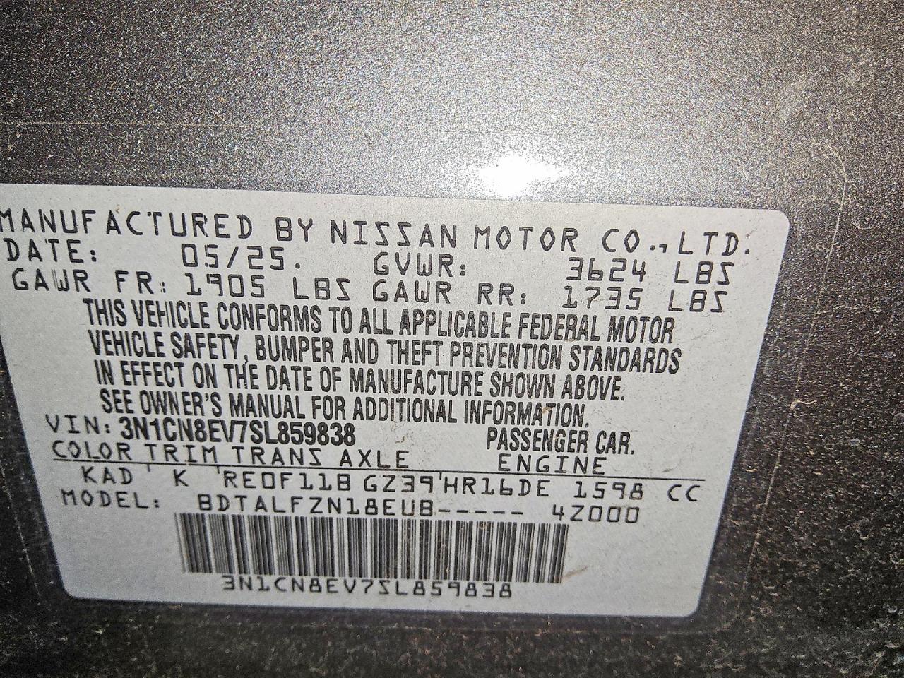2025 NISSAN VERSA SV photo 23