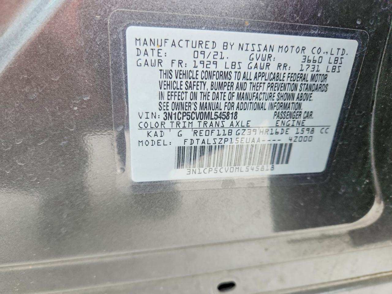 2021 NISSAN KICKS SV photo 27