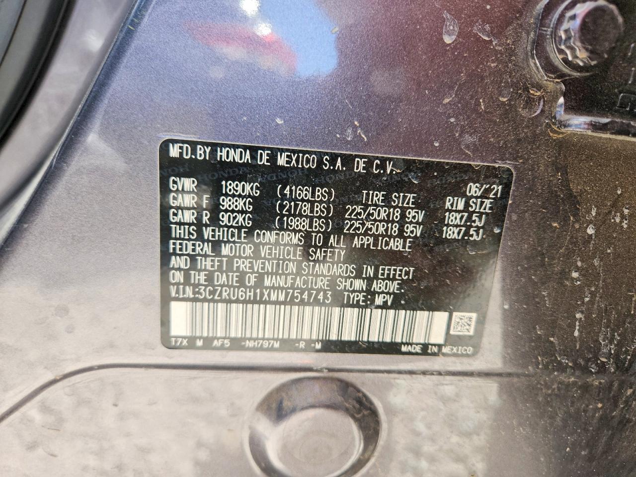 2021 HONDA HR-V SPORT photo 12