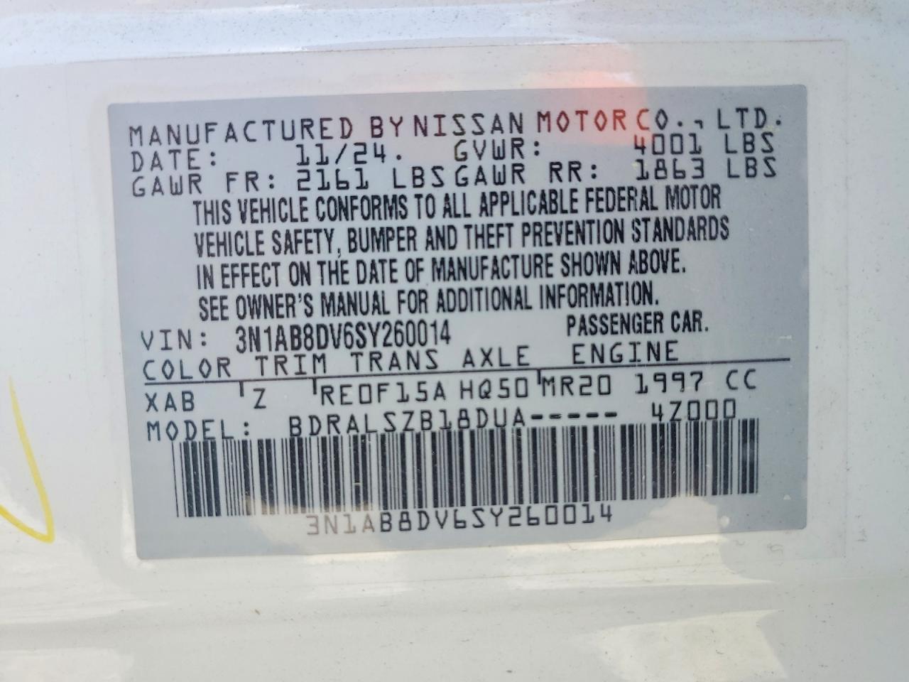 2025 NISSAN SENTRA SR photo 12