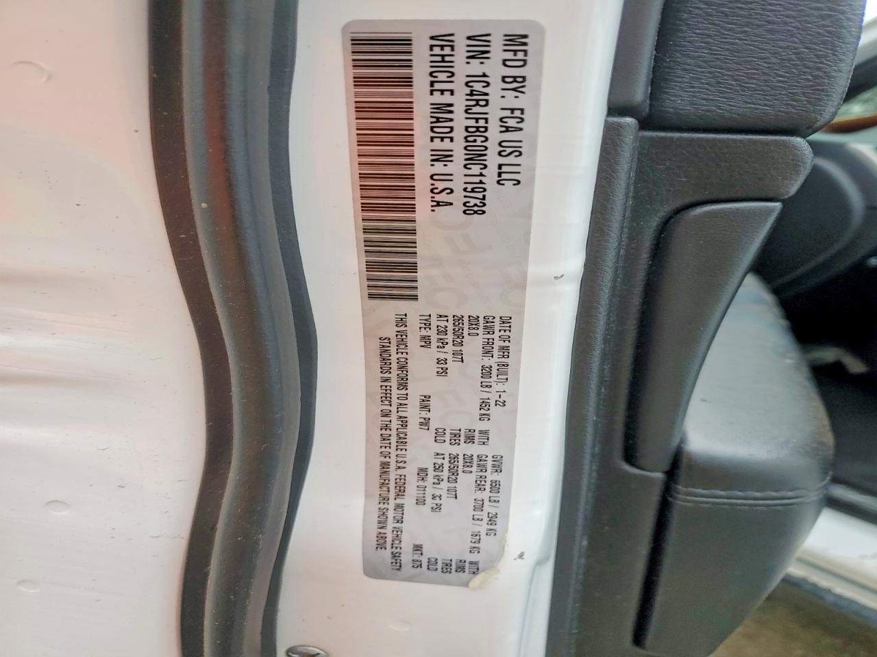 2022 JEEP GRAND CHEROKEE LIMITED photo 23