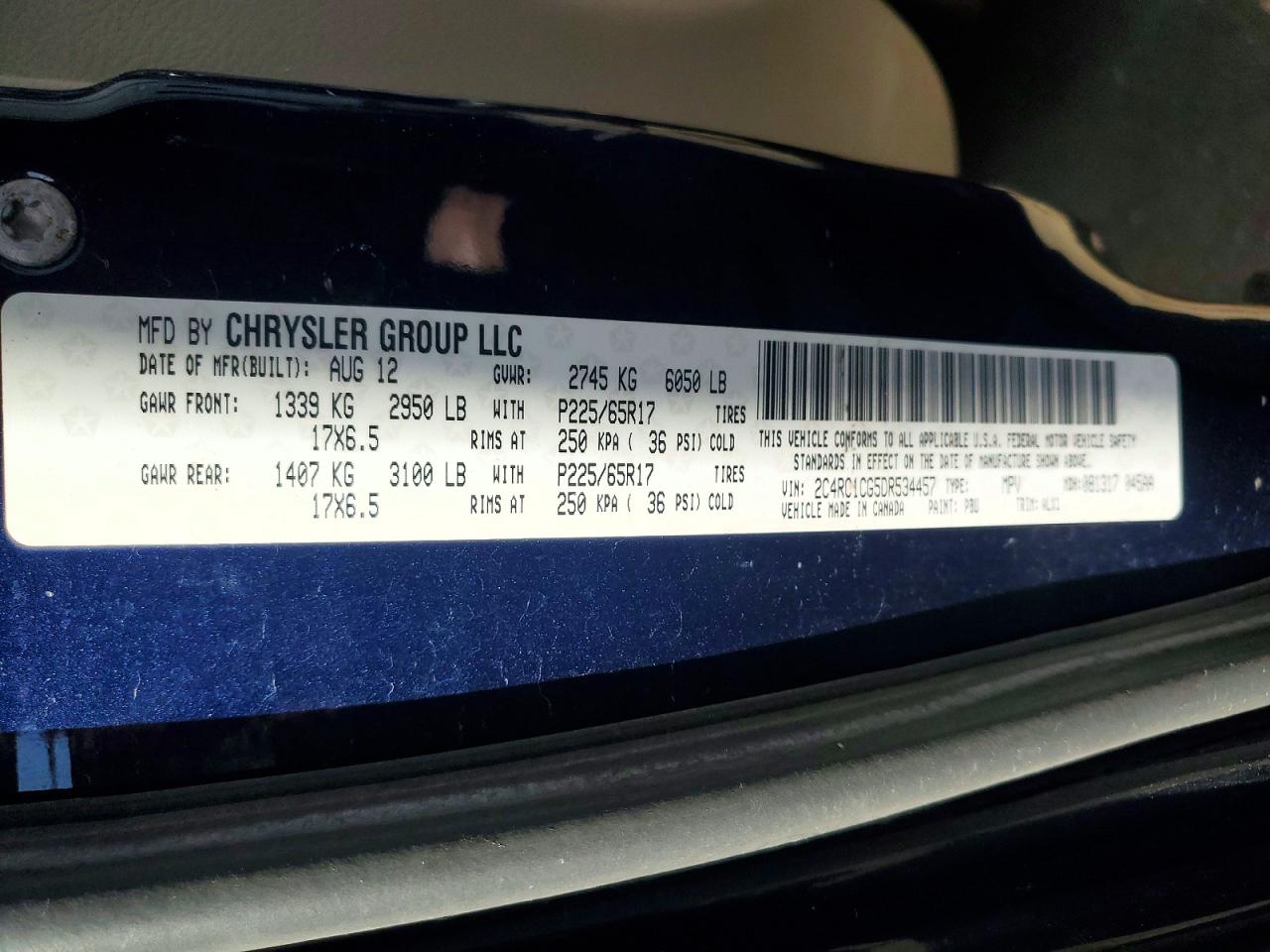 2013 CHRYSLER TOWN & COUNTRY TOURING L photo 13