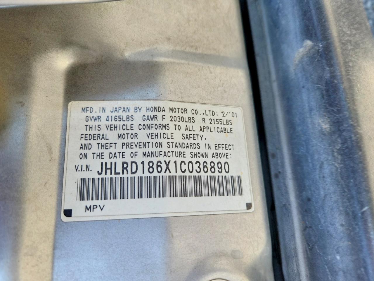 2001 HONDA CR-V EX photo 37