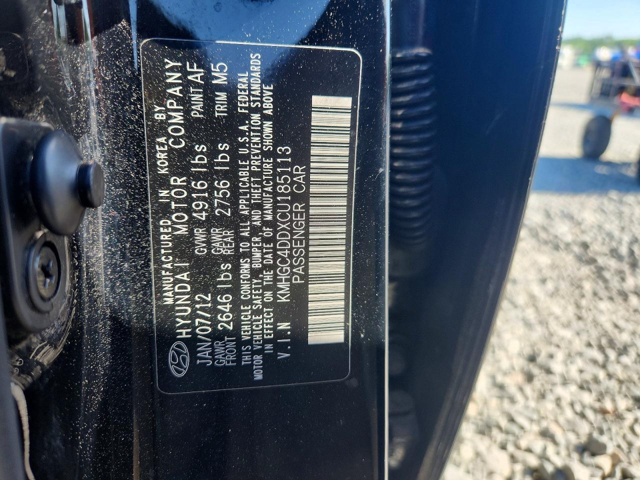 2012 HYUNDAI GENESIS 3.8L photo 23