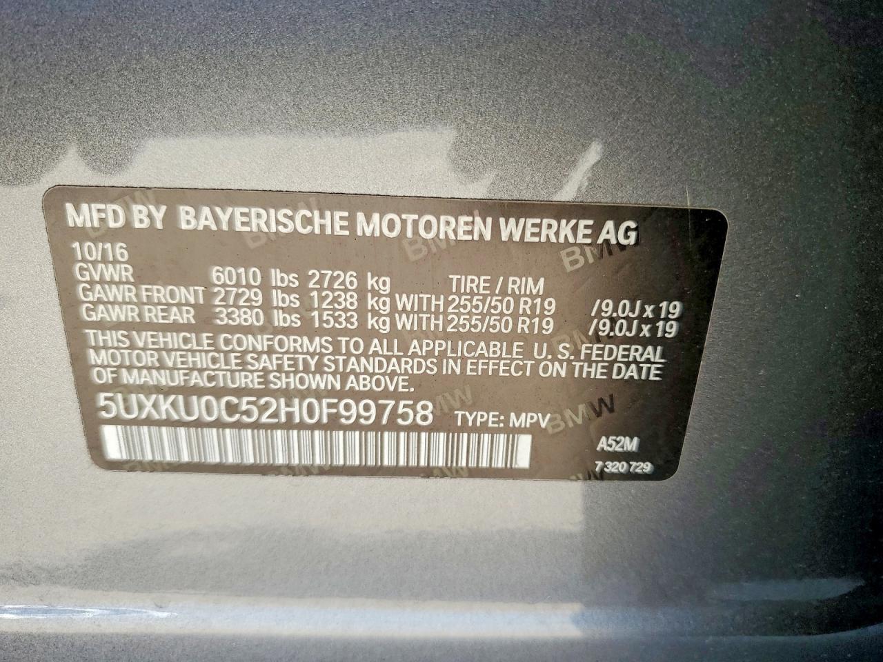 2017 BMW X6 SDRIVE35I photo 13