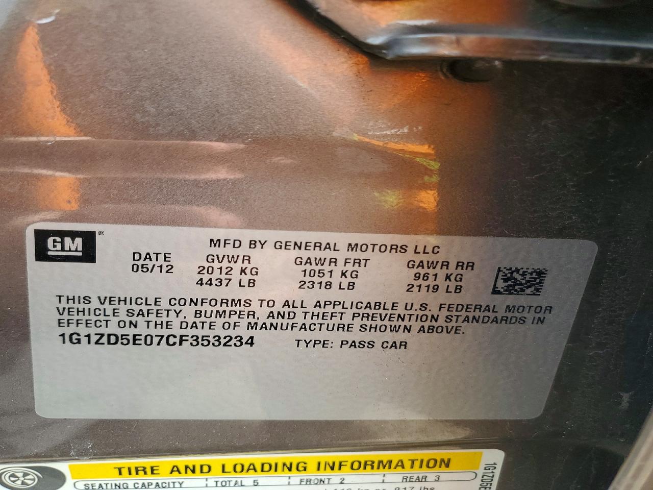 2012 CHEVROLET MALIBU 2LT photo 34