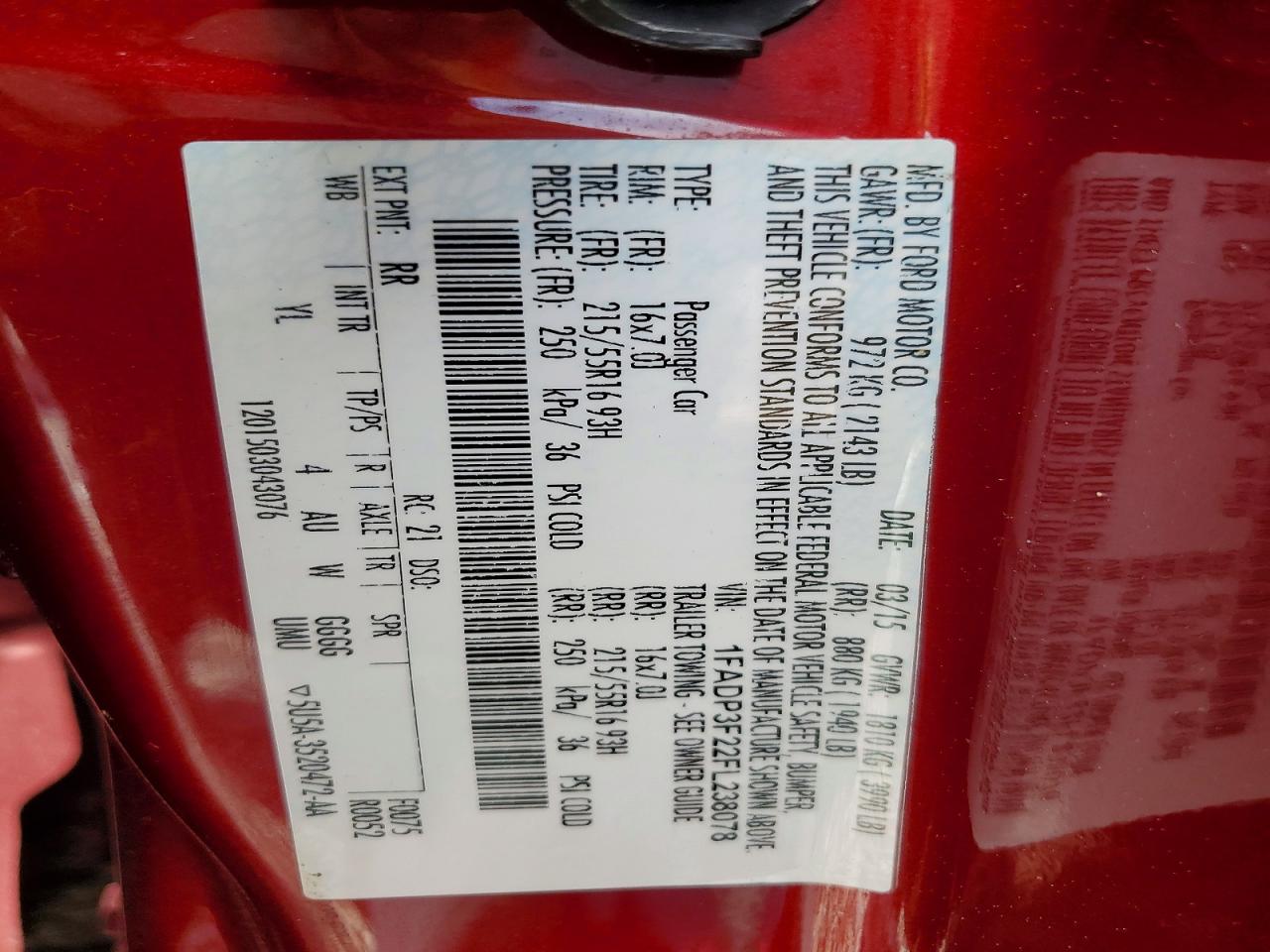 2015 FORD FOCUS SE photo 25