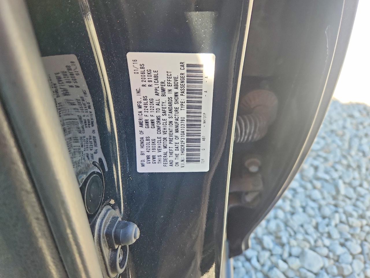 2016 HONDA ACCORD LX photo 12