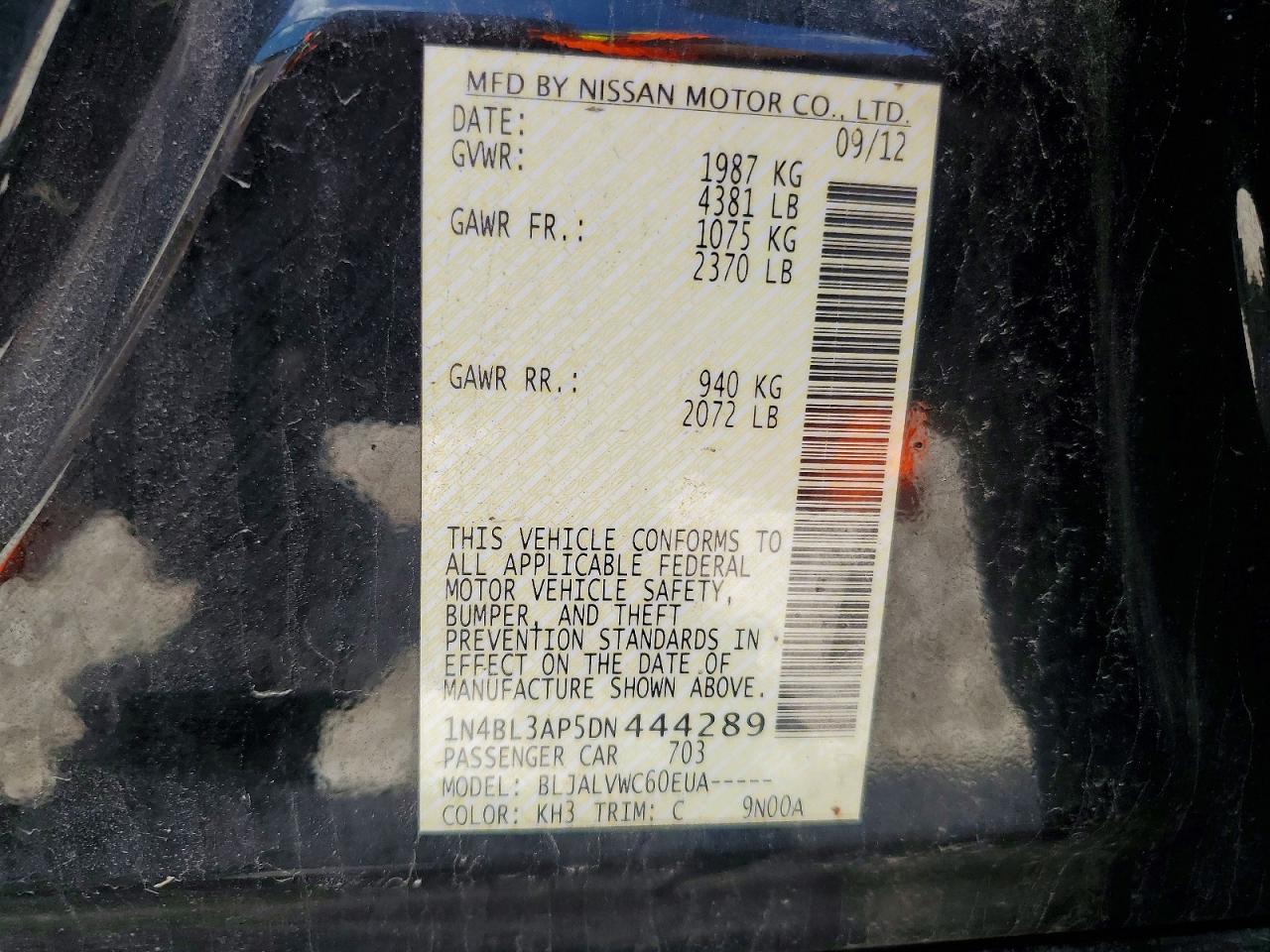 2013 NISSAN ALTIMA 3.5 S photo 23