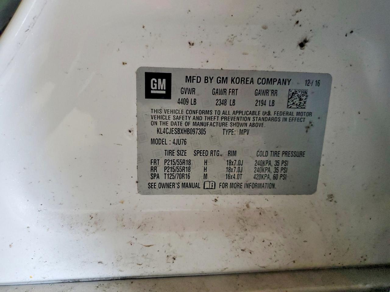 2017 BUICK ENCORE PREFERRED photo 12