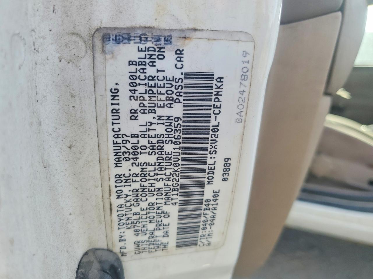 1997 TOYOTA CAMRY LE photo 23