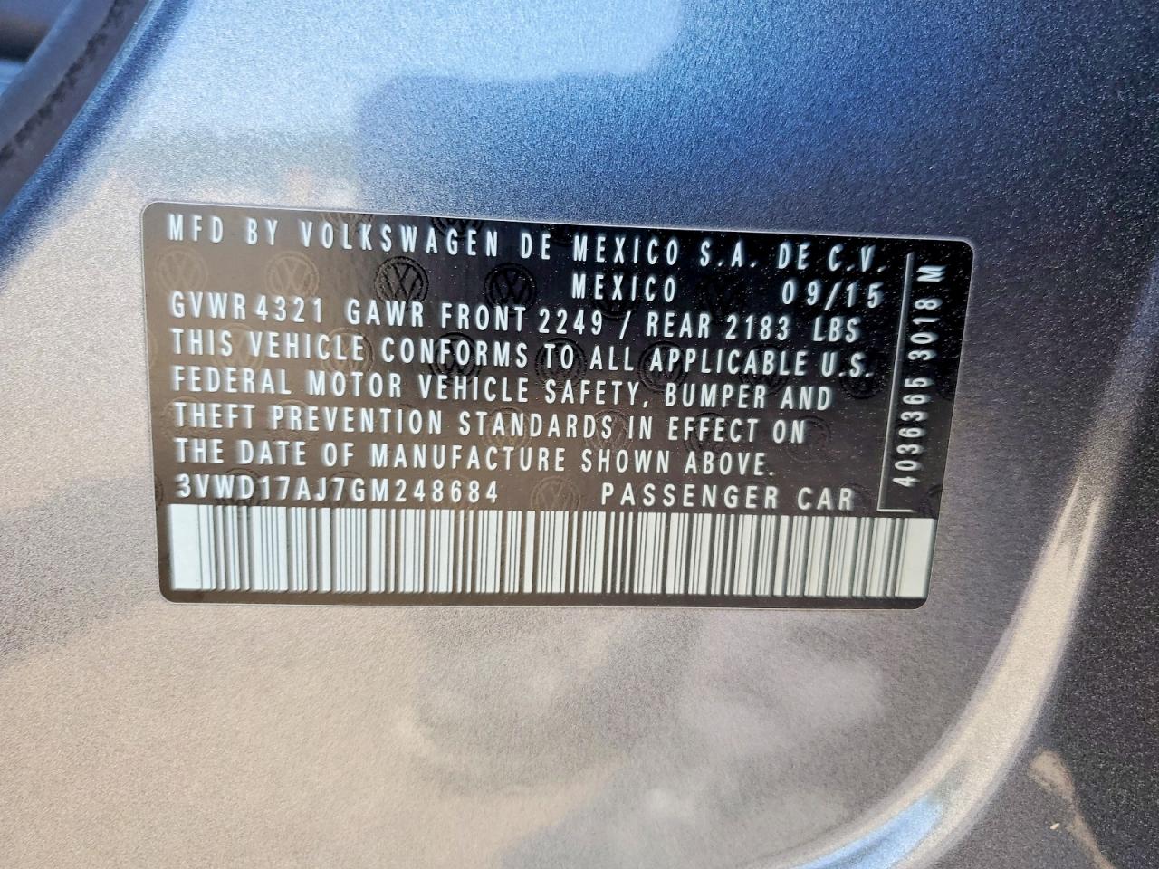 2016 VOLKSWAGEN JETTA SPORT photo 34