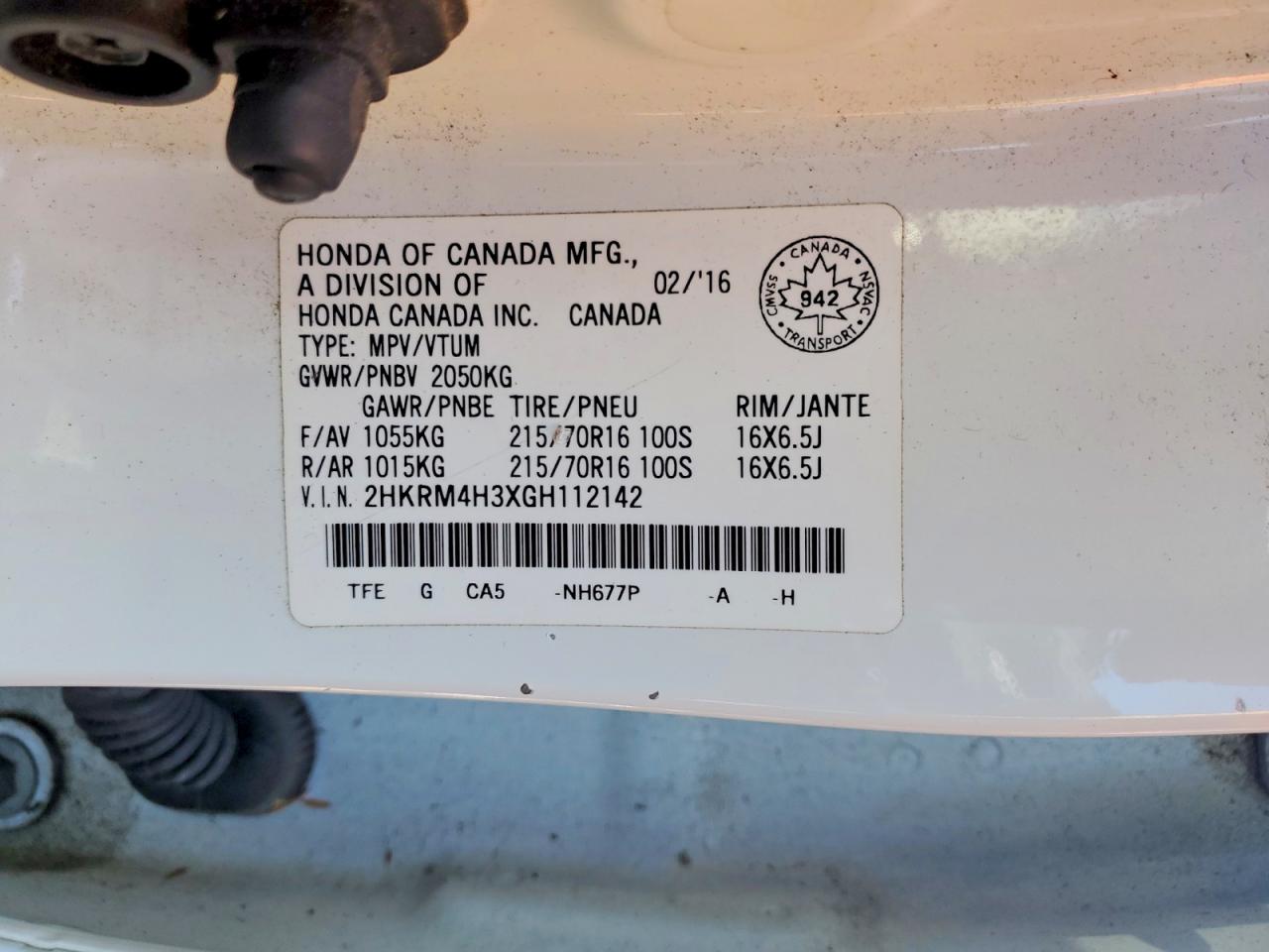 2016 HONDA CR-V LX photo 13