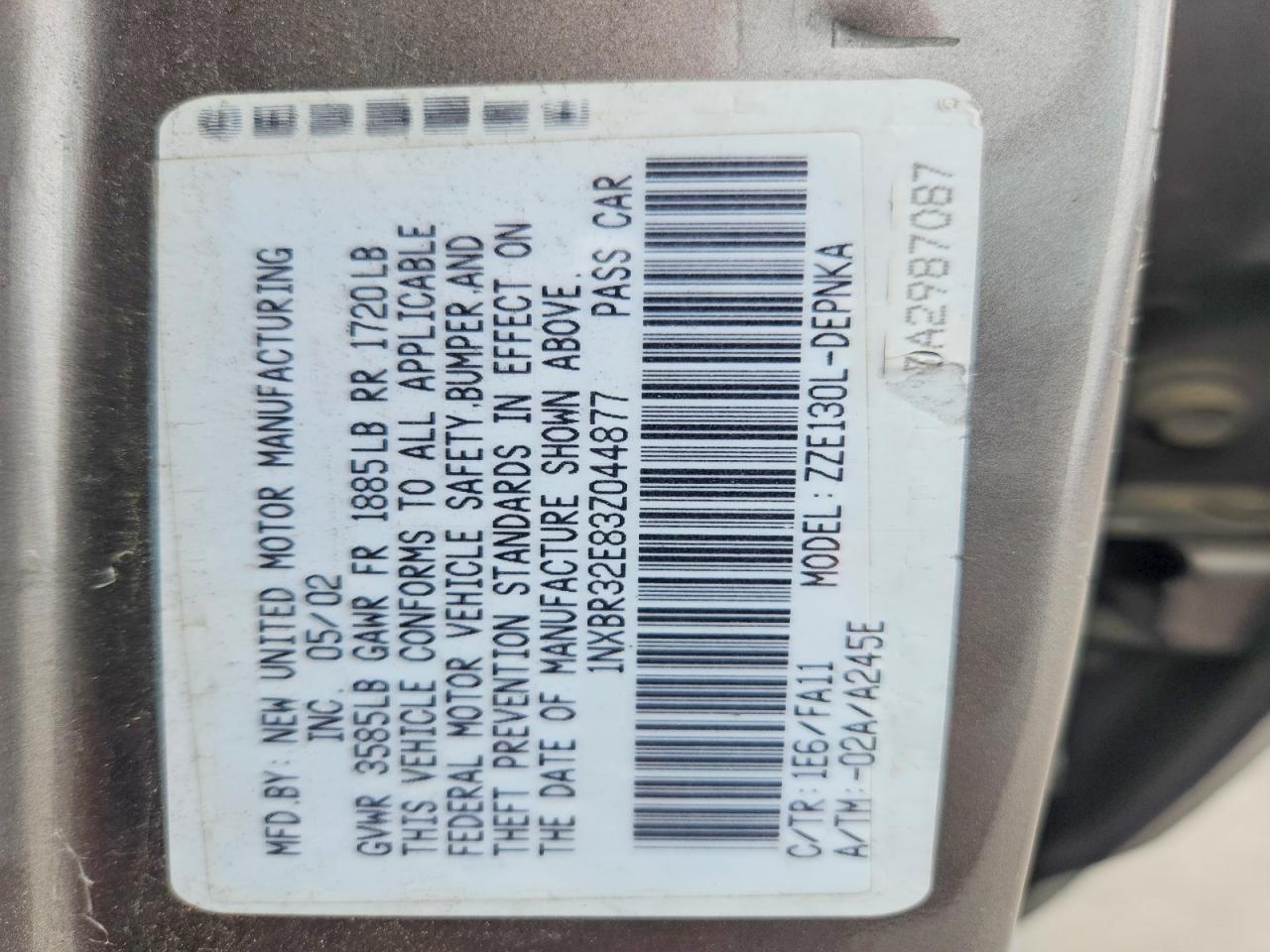 2003 TOYOTA COROLLA LE photo 25