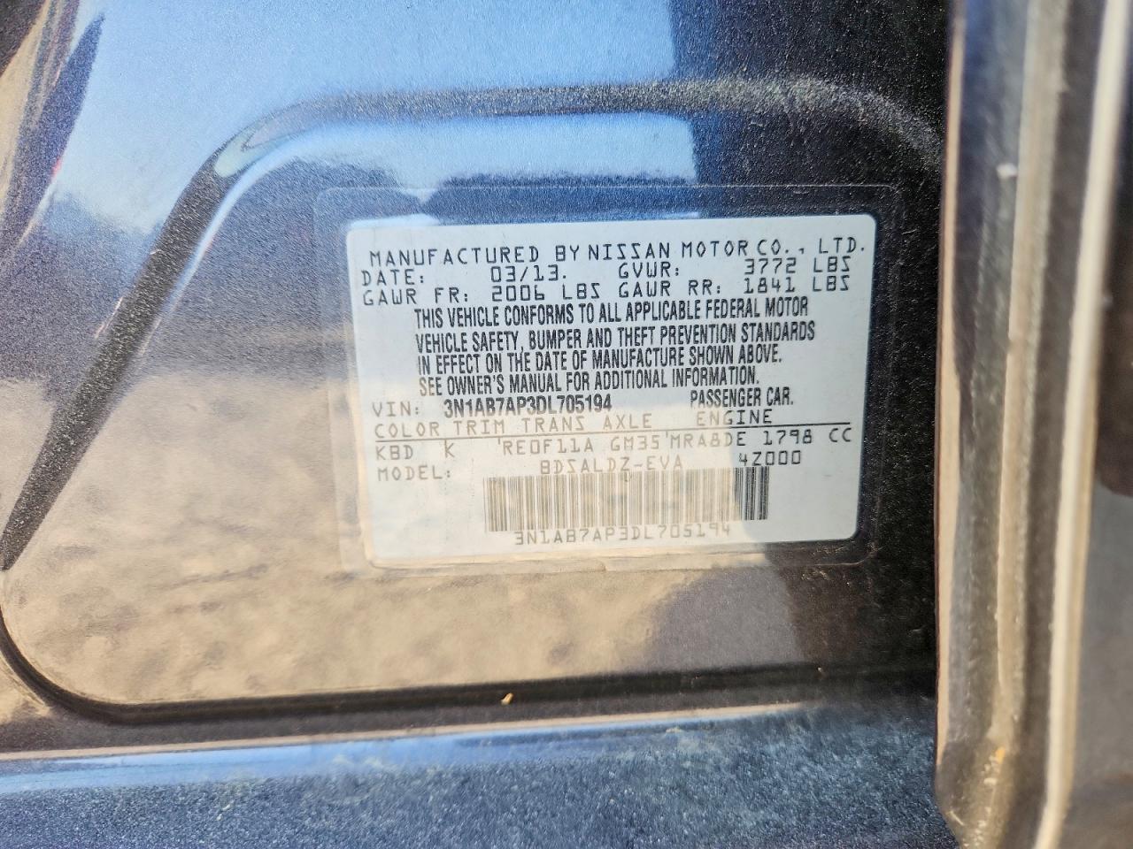 2013 NISSAN SENTRA S photo 23