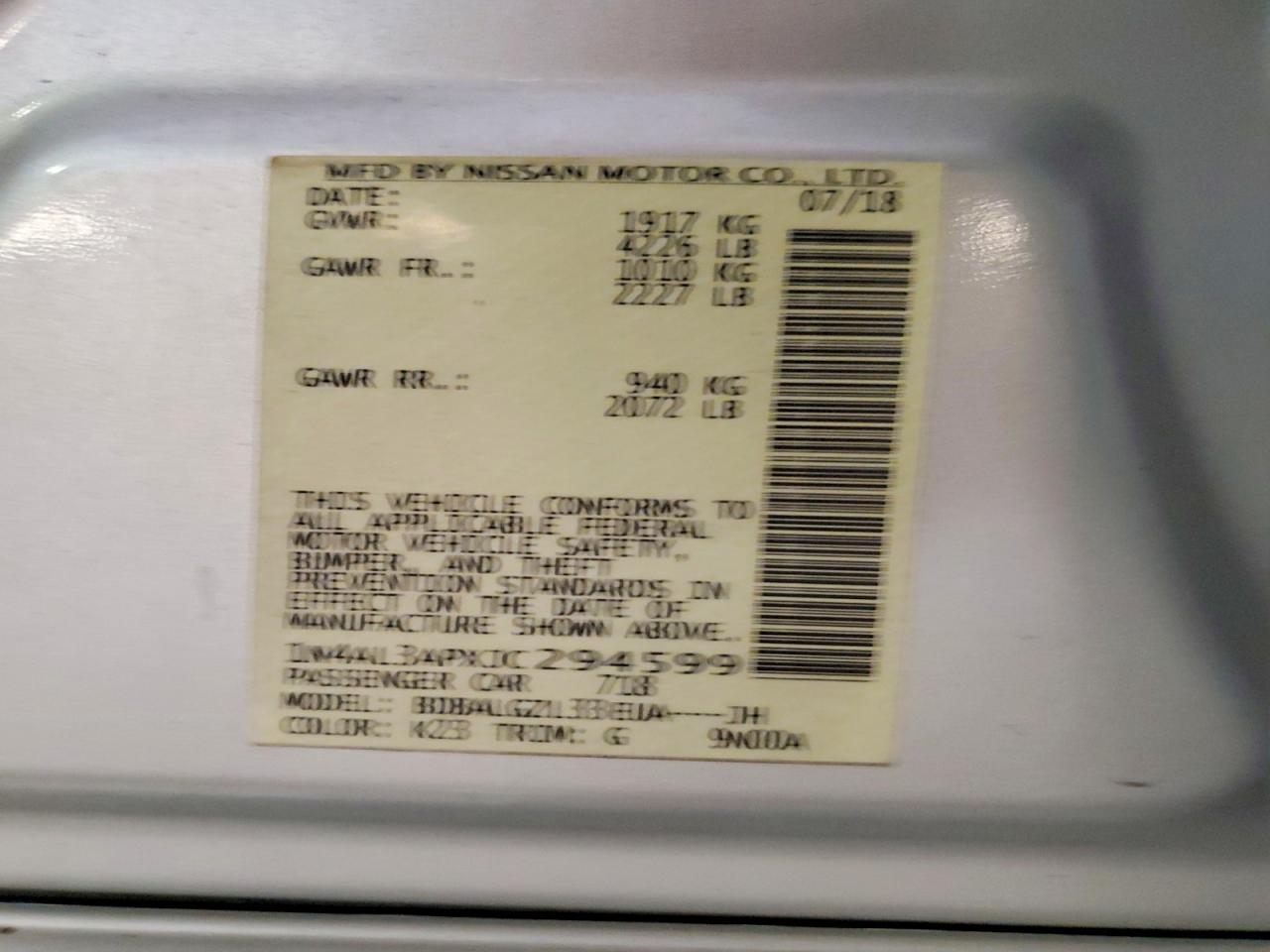 2018 NISSAN ALTIMA 2.5 S photo 23