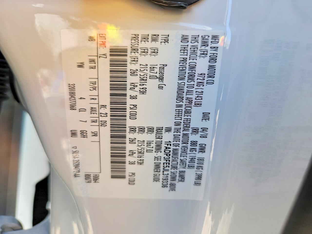 2018 FORD FOCUS SE photo 12