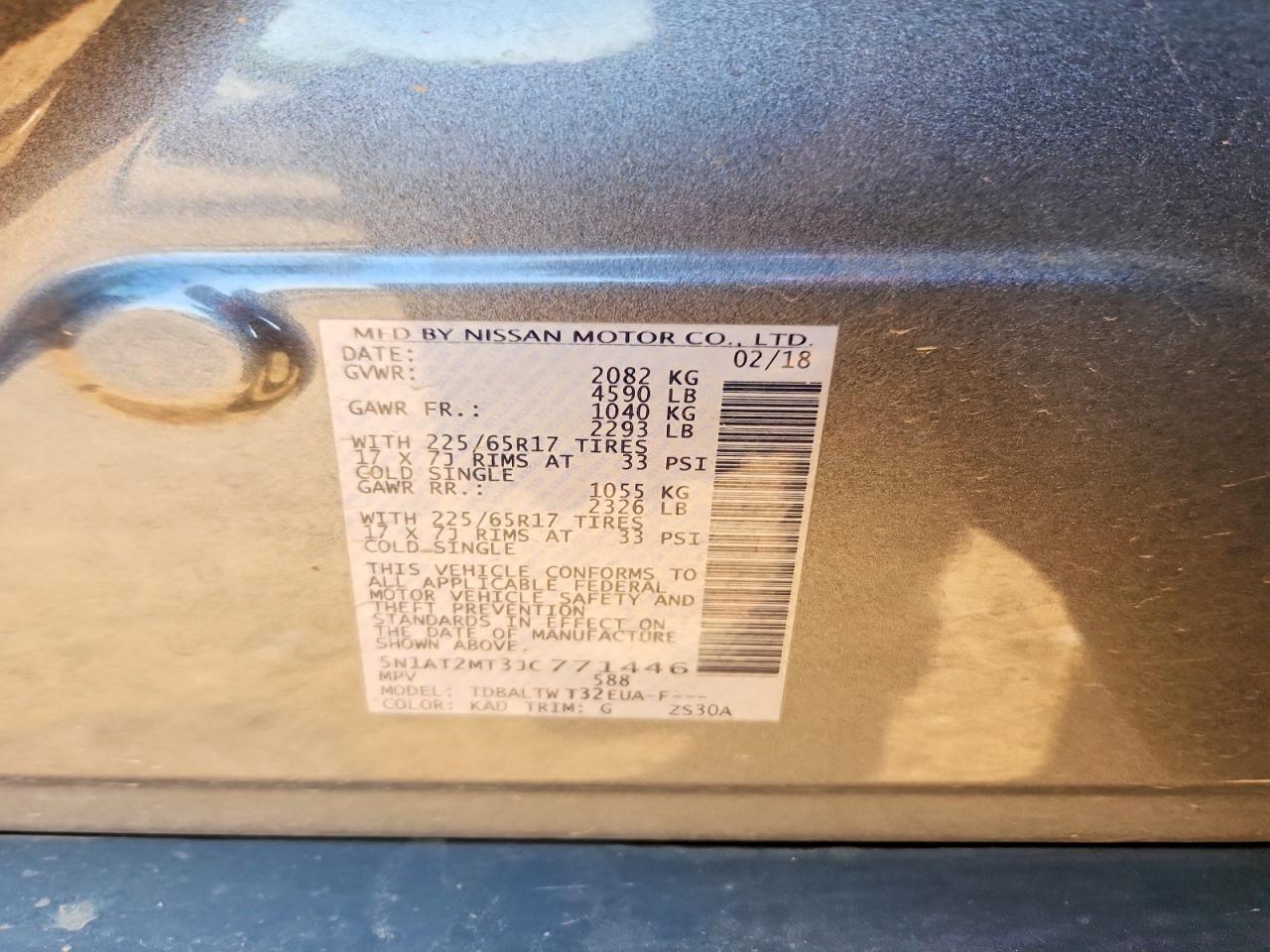 2018 NISSAN ROGUE SV photo 13