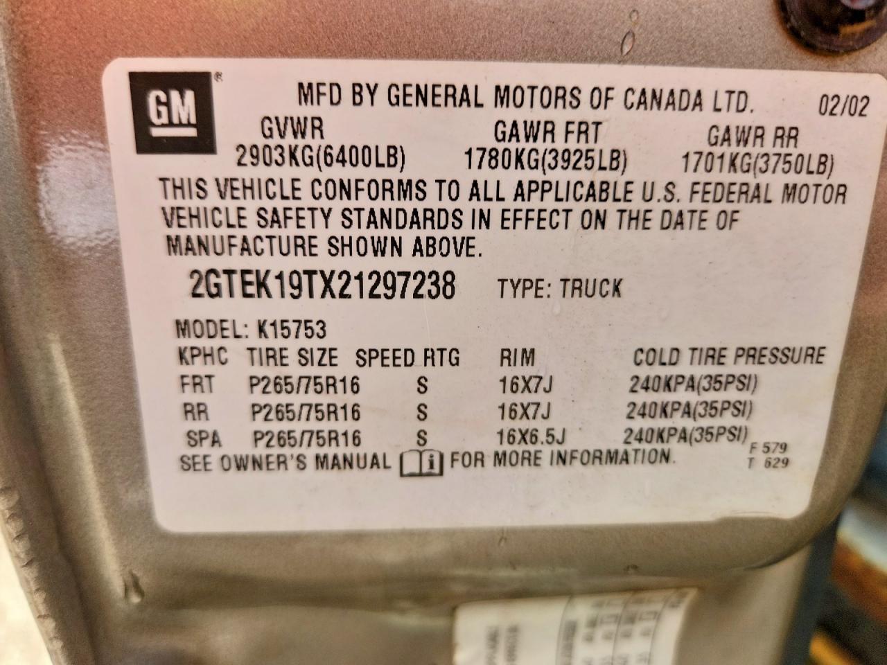 2002 GMC NEW SIERRA K1500 photo 23