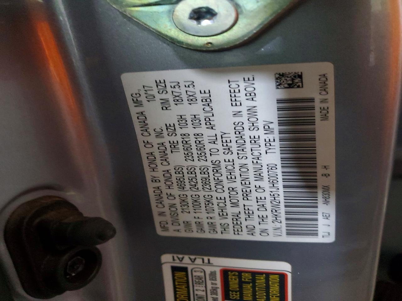 2018 HONDA CR-V EX photo 40