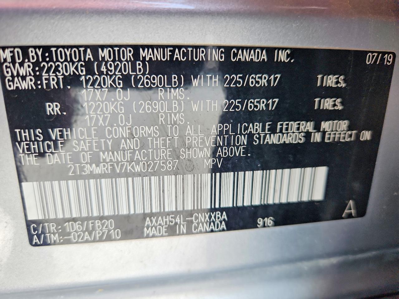2019 TOYOTA RAV4 LE photo 25