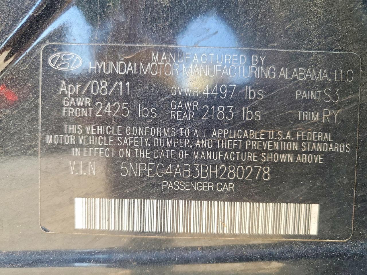 2011 HYUNDAI SONATA SE 2.0T photo 23