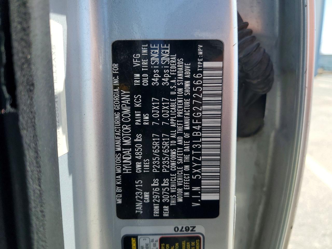 2015 HYUNDAI SANTA FE SPORT 2.4L photo 25