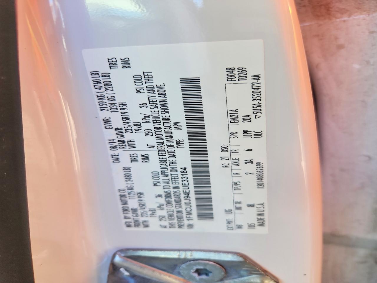 2014 FORD ESCAPE TITANIUM photo 14