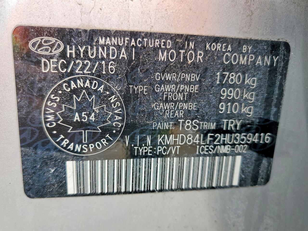 2017 HYUNDAI ELANTRA SE photo 13