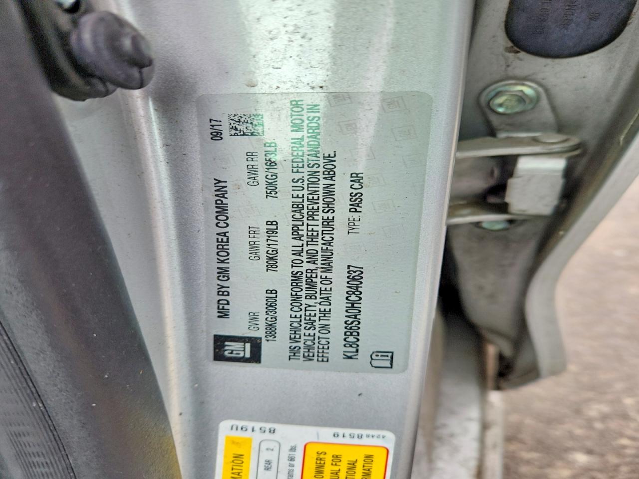 2017 CHEVROLET SPARK LS photo 12