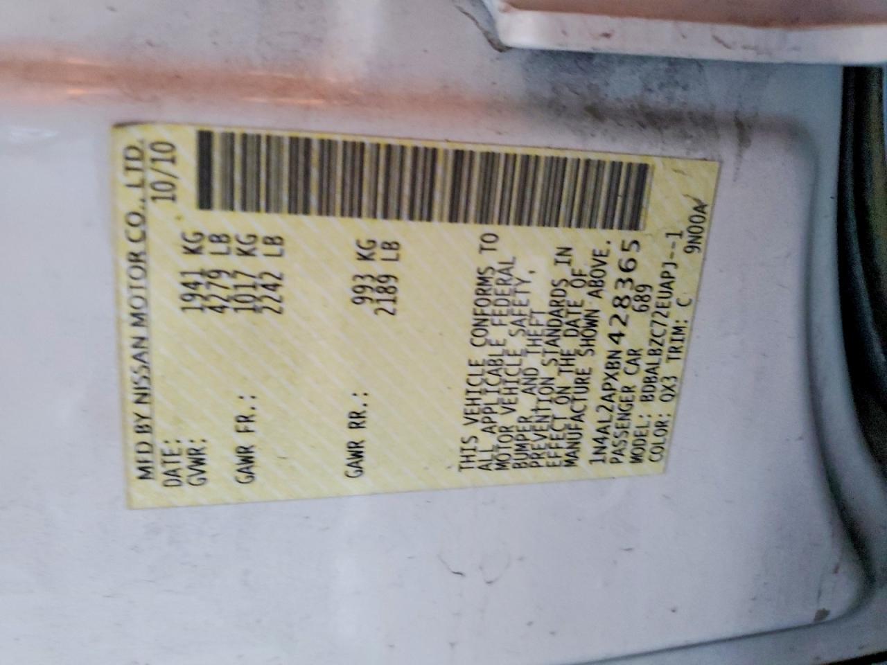2011 NISSAN ALTIMA 2.5 photo 34