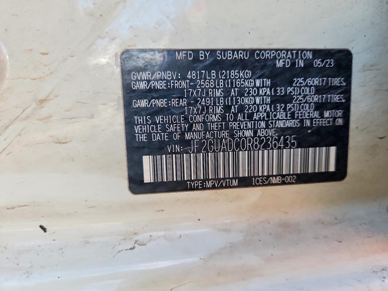 2024 SUBARU CROSSTREK PREMIUM photo 27