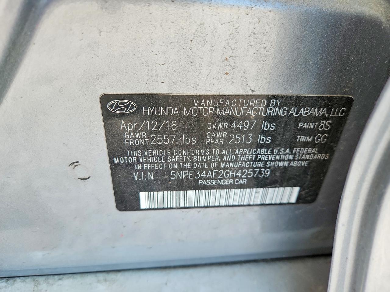 2016 HYUNDAI SONATA SPORT photo 23